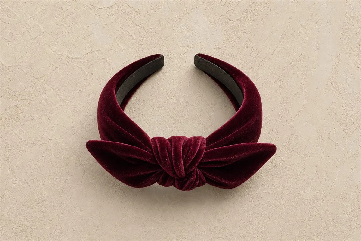 Bandeau Cheveux Noué Velours Signature