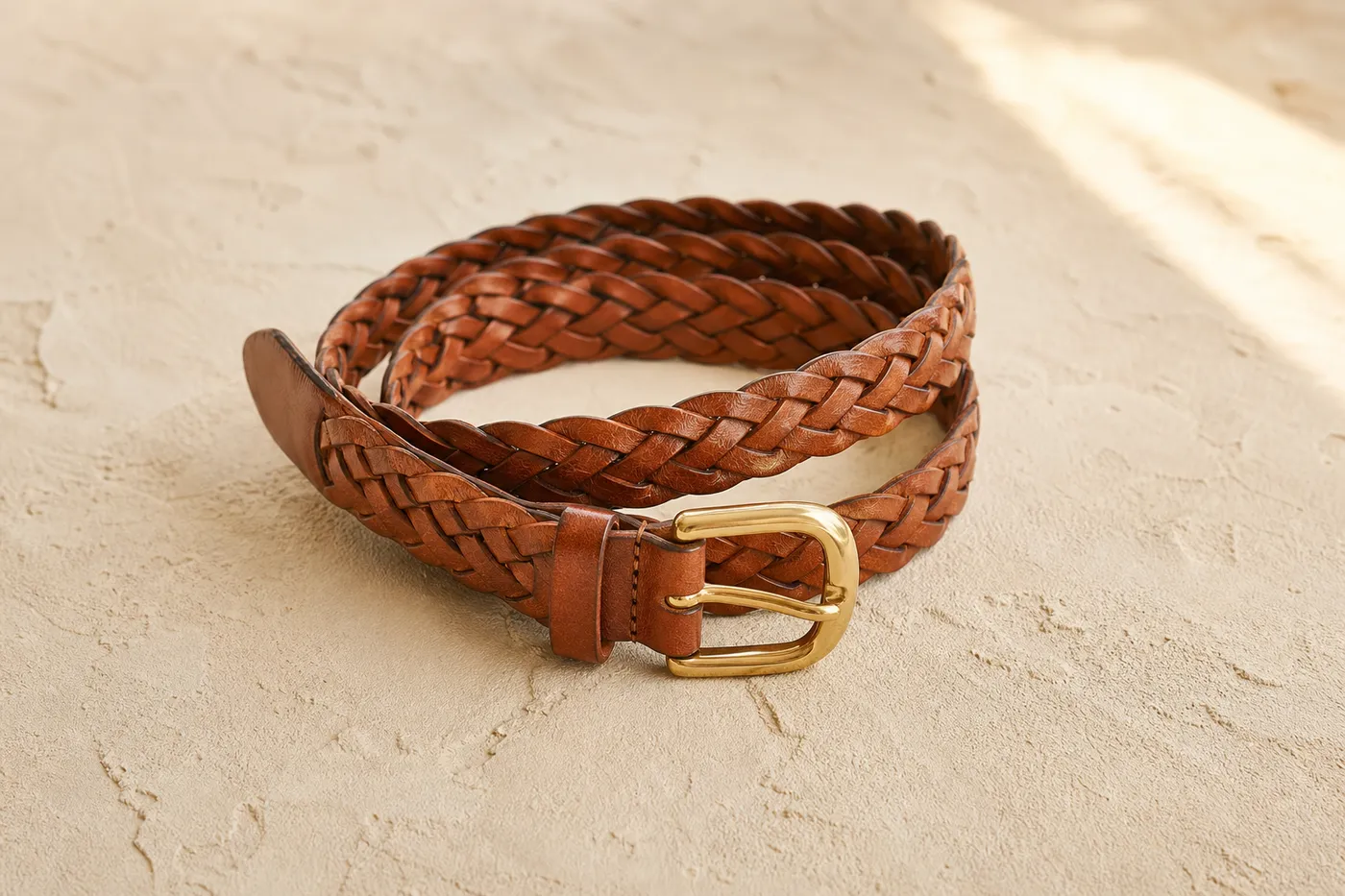 Hand-Woven Leather Belt