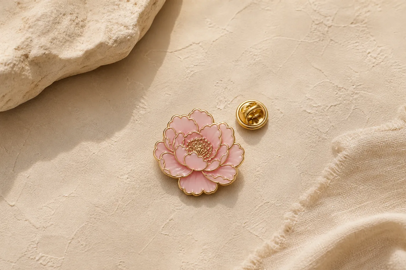 Signature Enamel Flower Pin — Iconic