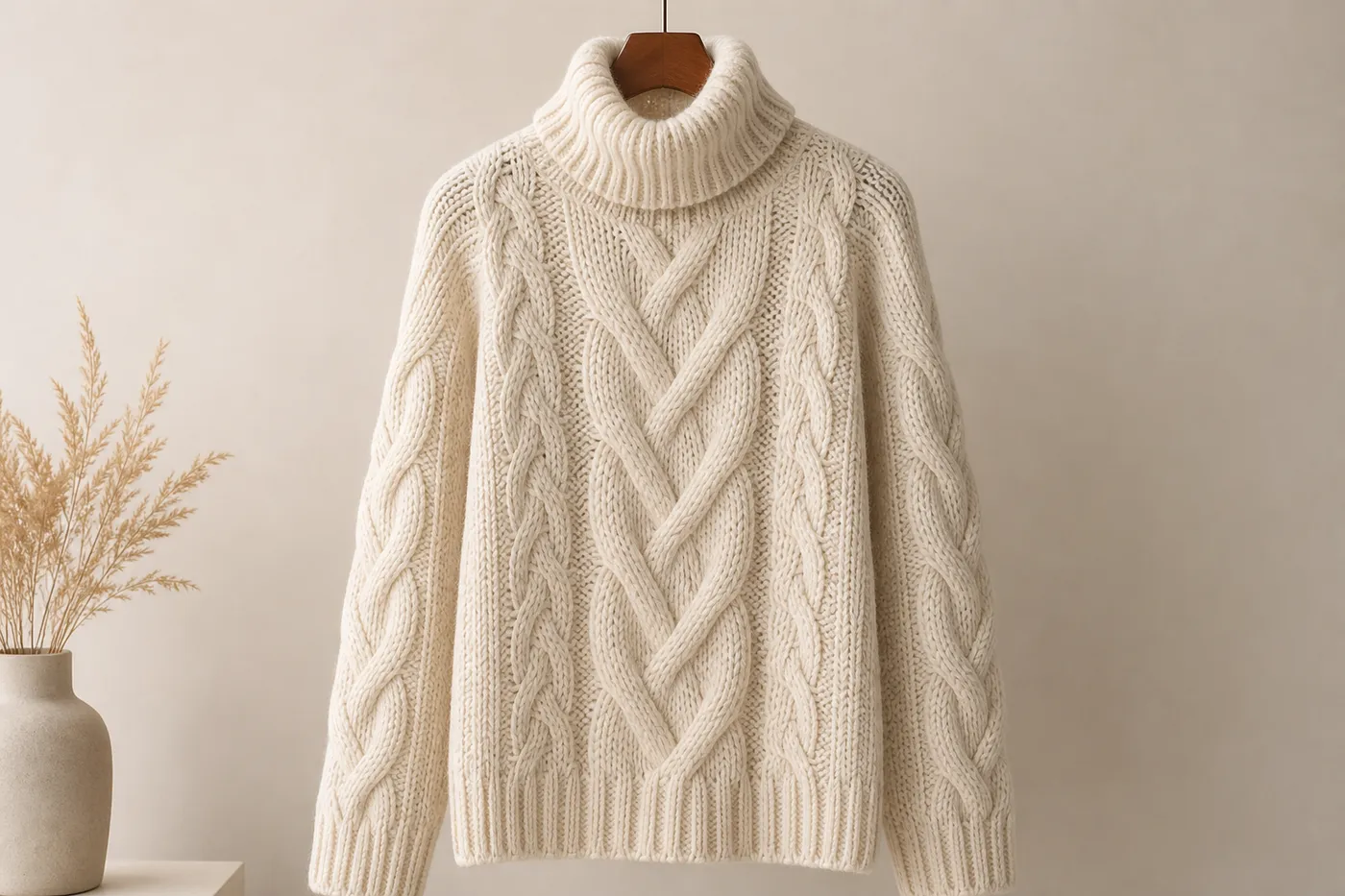 Cable-Knit Wool Jumper Essential